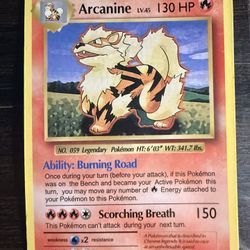 ARCANINE  pokèmon card