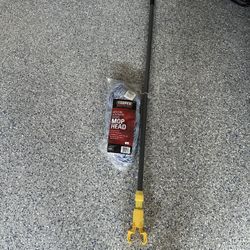 Wet Mop Handle 60" Gray Jaw Mop with a new Mop Head