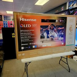 HISENSE 85 INCH QLED 144HZ TV'S IN STOCK FULL ARRAY HDMI 2.1 DOLBY VISION W/WARRANTY - PAYMENT PLANS