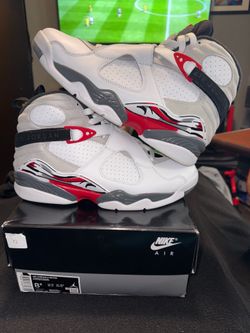 Jordan 8”True White Red” Size 8.5M/10W