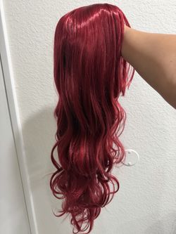 26 inch red wig