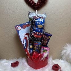 Captain America Valentine’s Basket