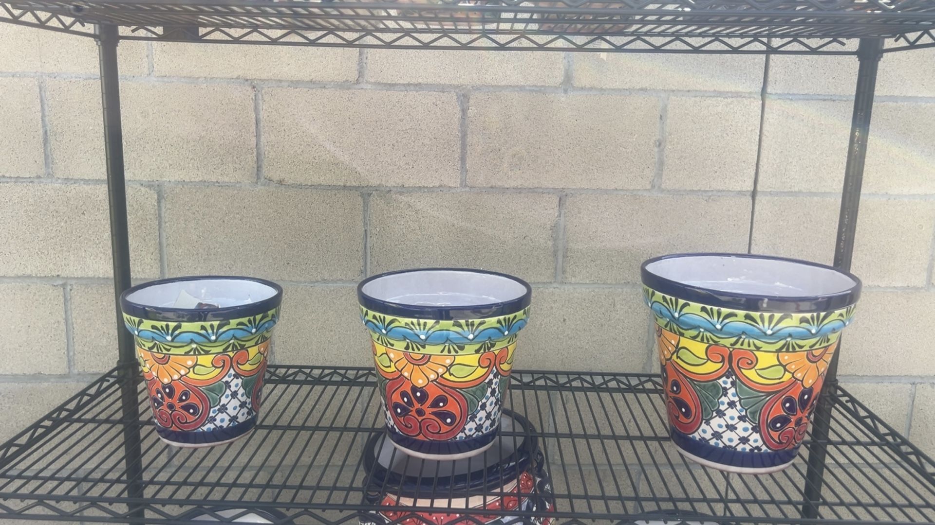 Talavera Pots Mexican Pottery