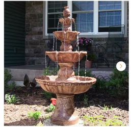 4-Tier Electric Pineapple Water Fountain in Earth