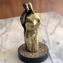 Modernist Bronze Sculpture Lovers Embrace Signed Tonny 