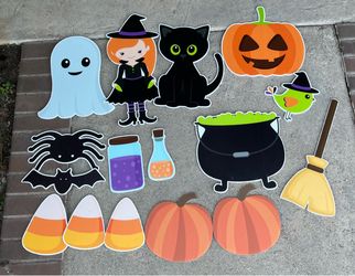 Halloween yard decor signs