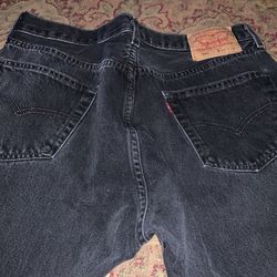 Levi’s Black 501 Levi’s Good Condition With One Small Dot On One Of The Legs Size 36x34