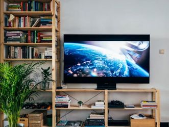 55" Samsung smart TV and TV stand