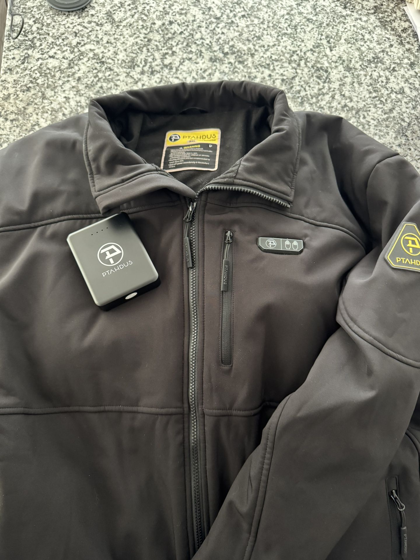 Heated Jacket, Vest and a North Face Soft shell Jacket