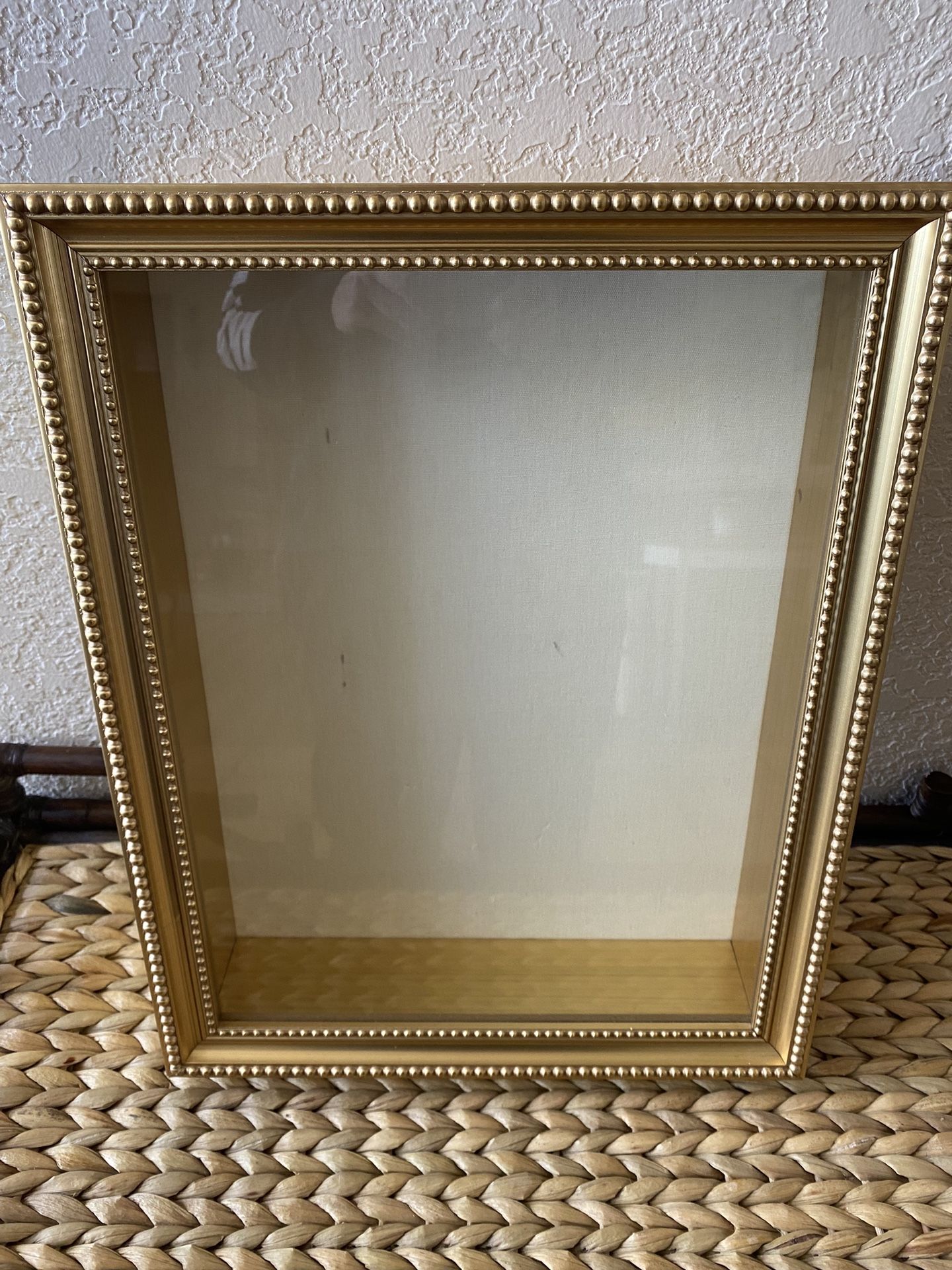 Beautiful Gold 4” Deep Shadow box- 14” x 18”