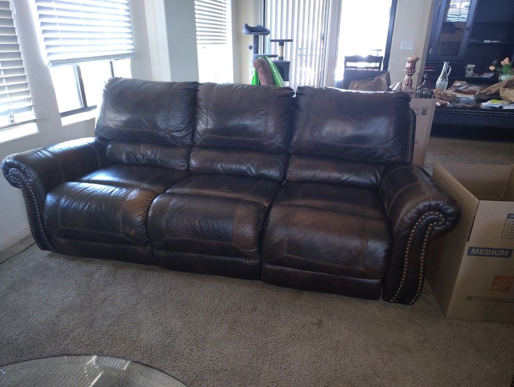 Leather Sofa & Loveseat