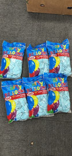 Baby blue balloons