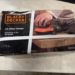 Black+Decker 1/4 Sheet Orbital Sander, model BDEQS300