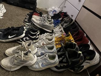 25 Pairs Of Shoes Different Sizes And Styles For The Whole Family $95 For 25 Pairs Jordans Nikes Adidas And More