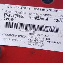 Troy Built Zero Turn Mower