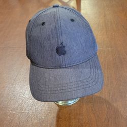 Apple Logo Embroidered Gray Baseball Cap Promo hat One Size Fits Most. 
Perfect shape, like new, please see the photos.
100% Polyester.