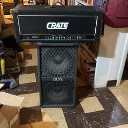 Crate G1600xl Amp head And 2x12 ADA Cabinet 