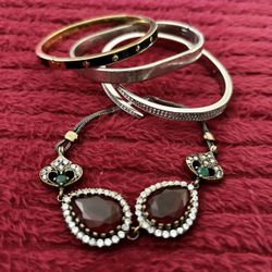 Bracelets- Kate Spade, Michael Kors, Vintage, Silver, $20 for the lot