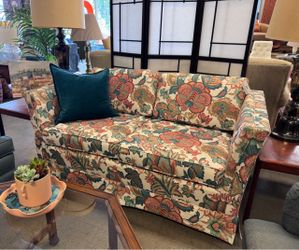 Floral Upholstered Love Seat