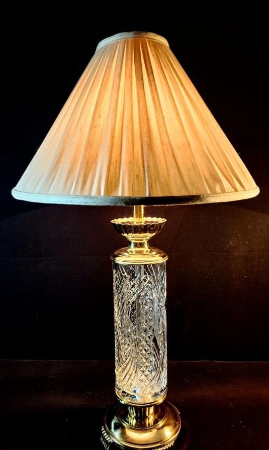 Waterford Mastercraft Fine Cut Crystal Table Lamp - Extremely Glamorous Piece!