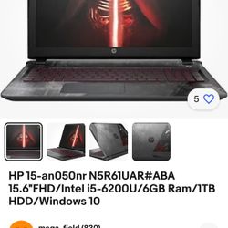 Rare Discontinued HP Star Wars Special Edition 15.6" Full HD Laptop,