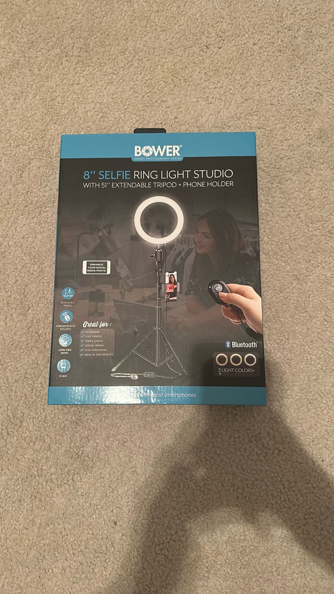 Bower 8” Selfie Ring Light Studio