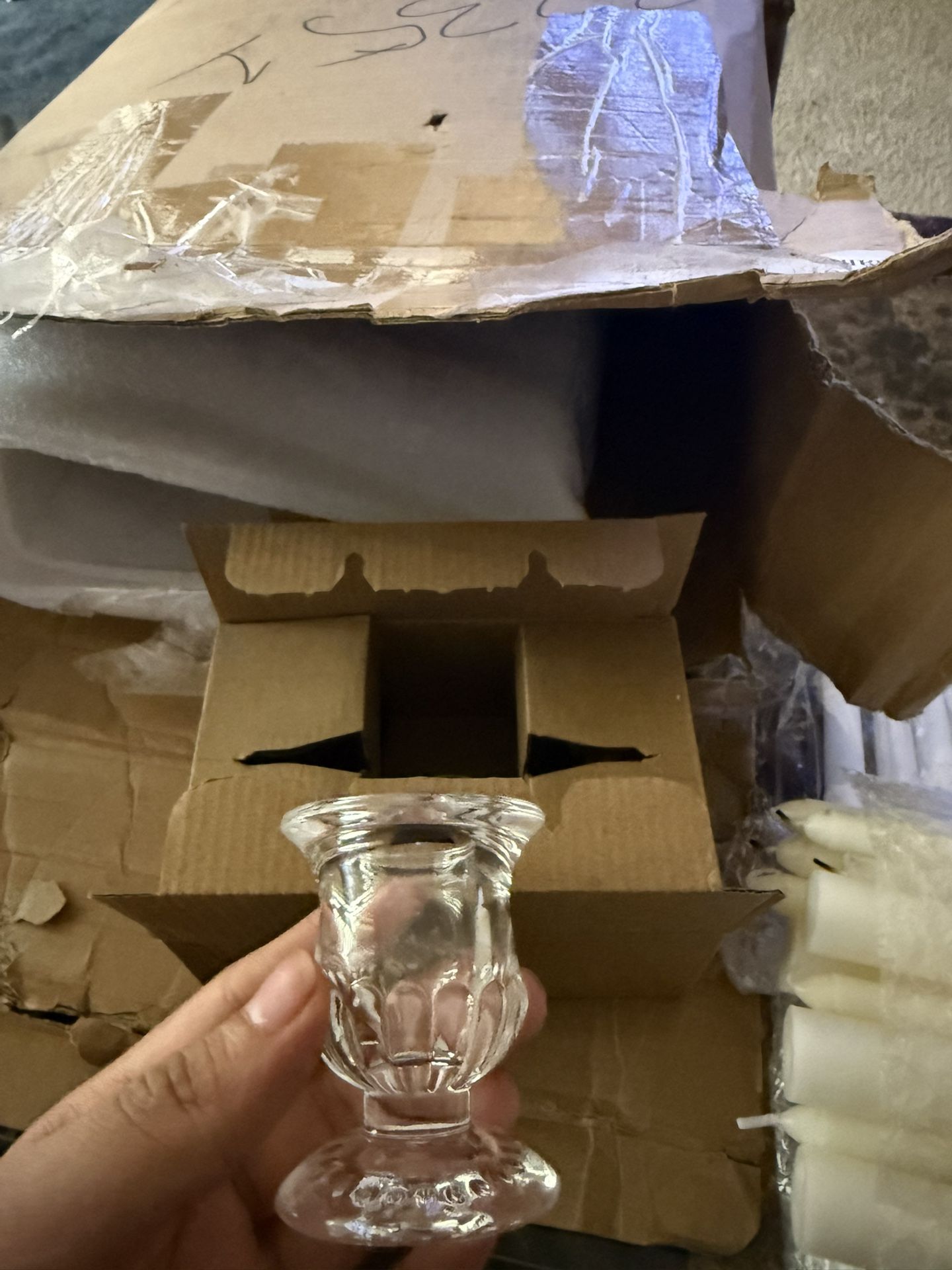 Glass Taper Candle Holder
