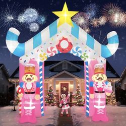 NEW 12FT Christmas Inflatable Archway with LED Light, Kalolary Christmas Inflatable Outdoor Decoration,