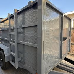 New Hydraulic Dump Trailer with Diamond Walls and Built in Ladder ⭐️