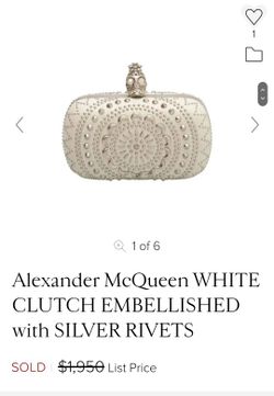 Alexander Mcqueen White Designer Clutch