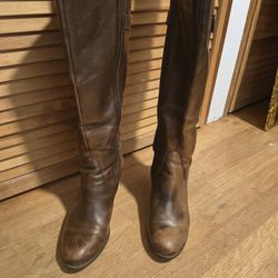 Brown Leather Boots 