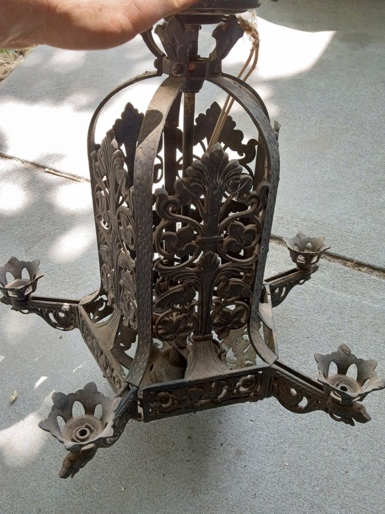 Antique Iron Chandelier