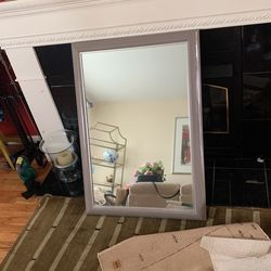 Grey Framed Mirror 