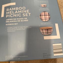 Bamboo Melamine Picnic Set 