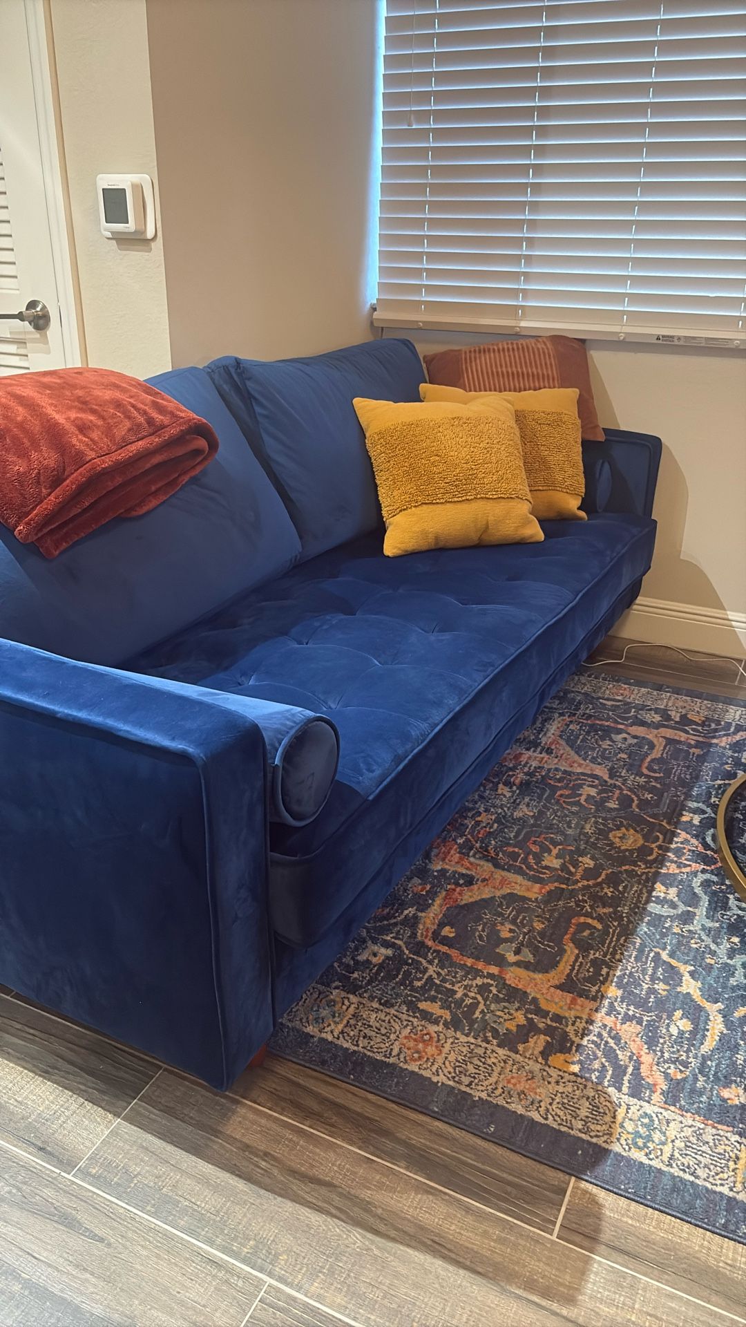 Felt Couch Blue Less Than 1yr Old
