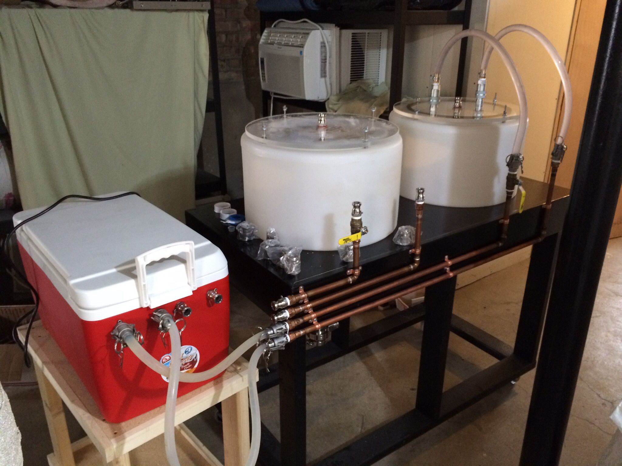 Gycol Chilled Dual Beer Fermenters Home Brew