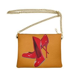 Customized your own Gold/Silver leather chain purses