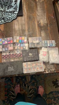 Large Nail Supply Lot – Gel X Tips, Nail Foils, Nail Forms & Accessories
