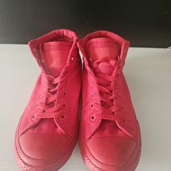 Red Converse Boys Sneakers Size 4 Youth