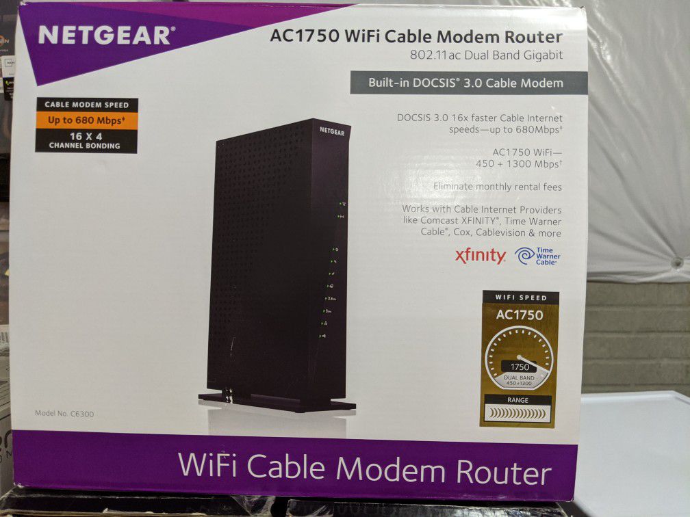 New Netgear Cable Modem / AC 1750 Router