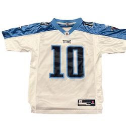 Reebok NFL Vince Young 10 Tennessee Titans Football Jersey YOUTH Kid LARGE White