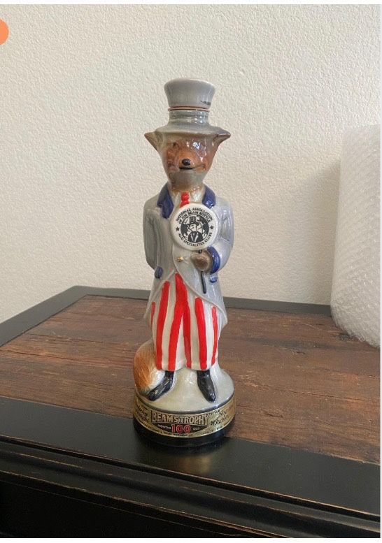 Vintage Decanter / Jim Beam Patriotic Fox / 1971 48/140