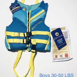 Body Glove Child Life Vest Blue/Yellow Boys 30-50LBS US Coast Guard Approved NWT