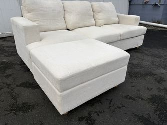 Couch And Storage Ottoman: