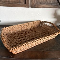 Rectangular woven wicker basket Tray