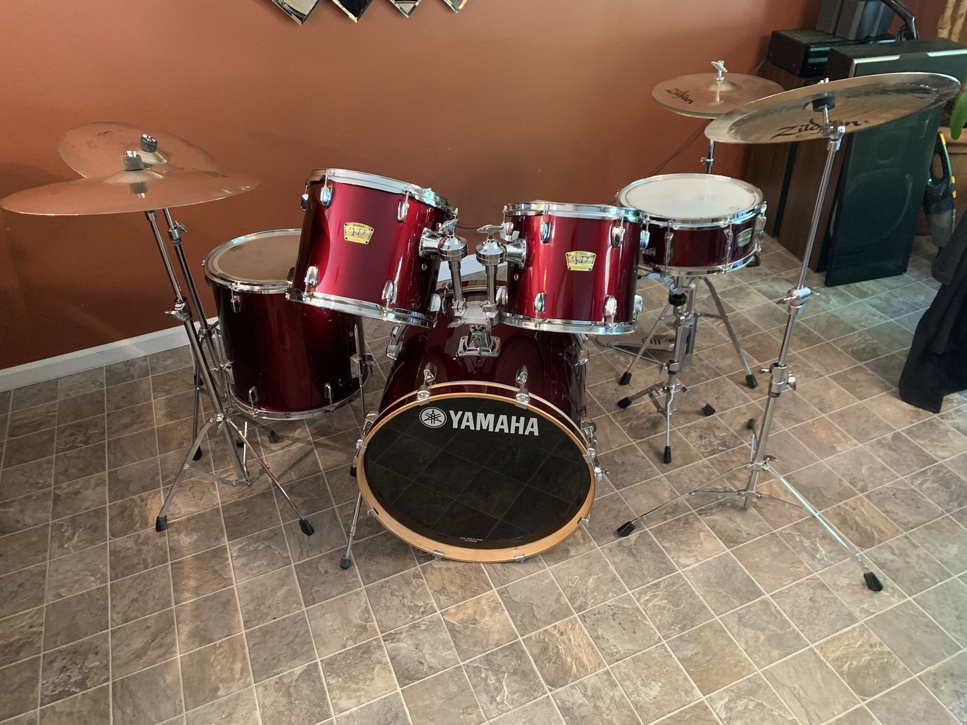 Yamaha YD Series Drums & Zildjian Cymbals
