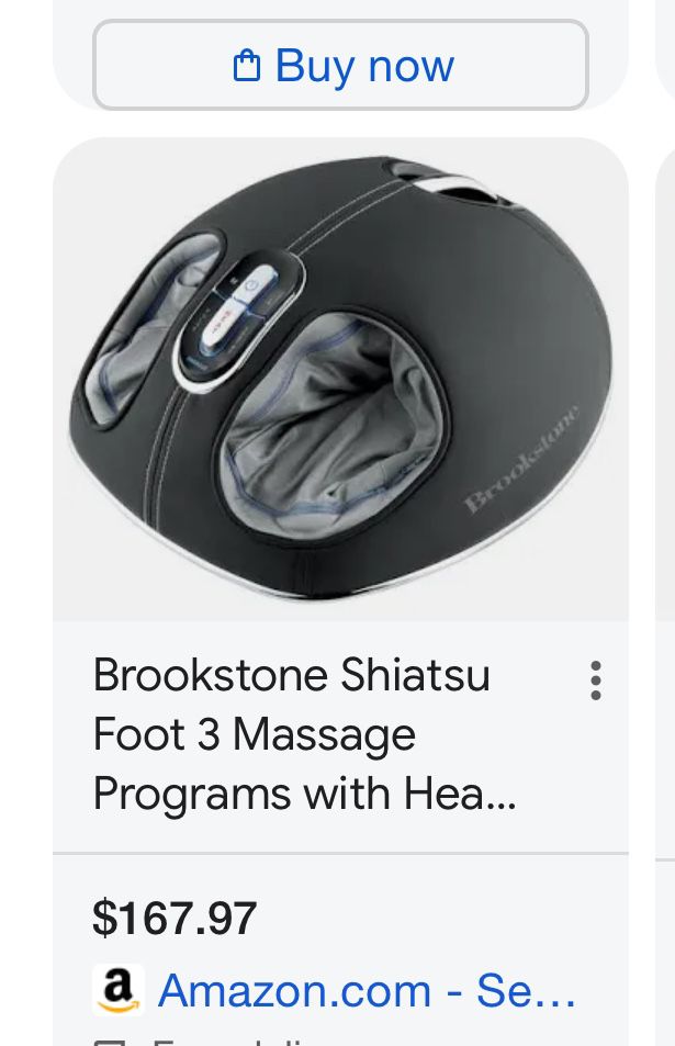 BROOKSTONE Shiatsu Foot Massager With Heat. Very Nice.with Box