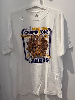 Vintage Adidas Los Angeles Lakers 2010 NBA Champions Caricature T-Shirt Men’s Size Large