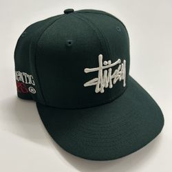 Stussy New Era Green Fitted Hat - Size 7 1/2