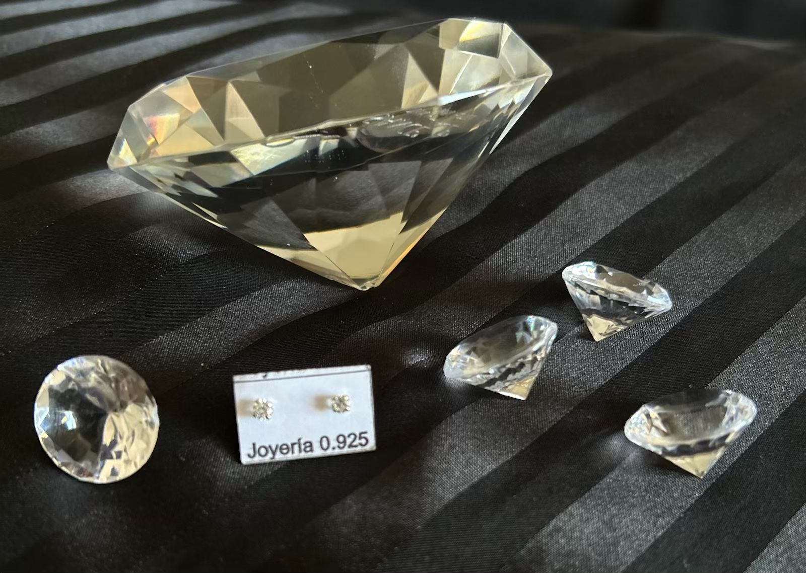 Small Clear Crystal Studs β .925 Silver